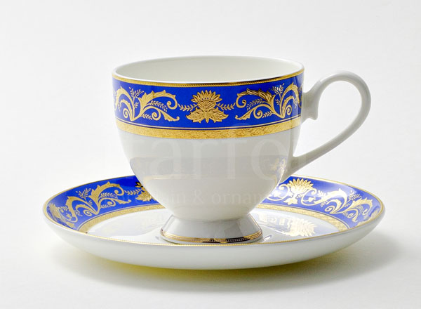 Cup and saucer tea Lapis lazuli Imperial