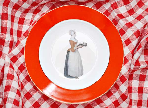 Тарелка глубокая Шоколадница красный 4