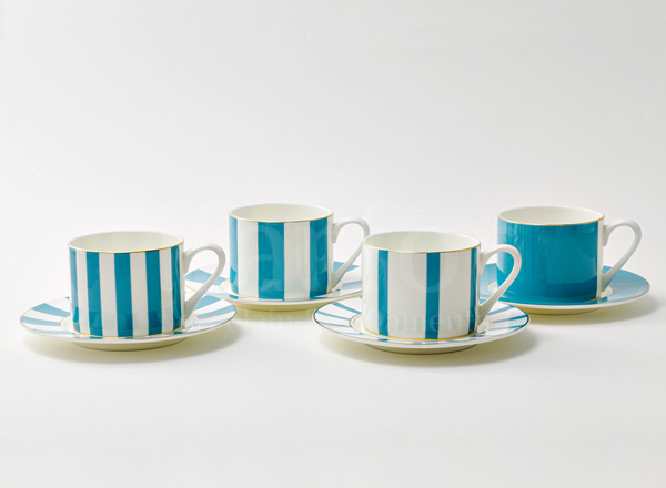 A set of tea pairs Alice turquoise 4/8 Prima