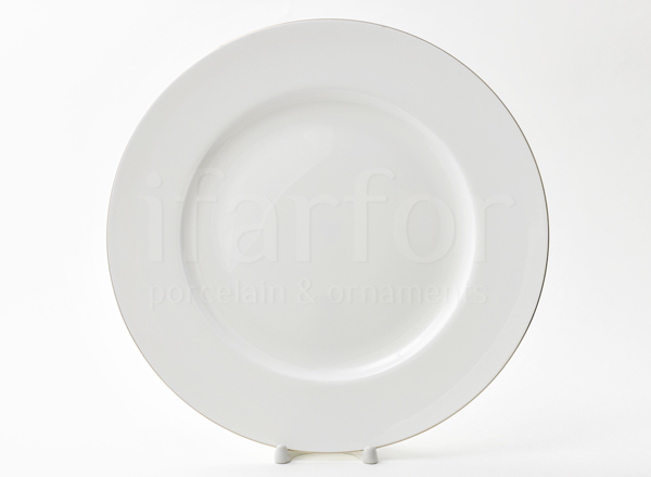 Dish/ platter round Gold edging STOPPARD Standard