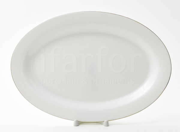Dish/ platter oval Gold edging STOPPARD Standard