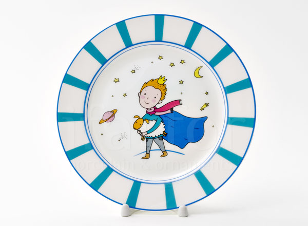 Plate dessert Little Prince. Turquoise