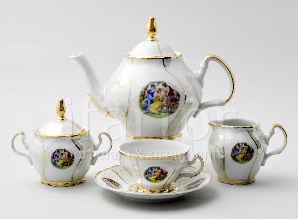 Tea Set Madonna Mother of Pearl 6/17 Bernadotte