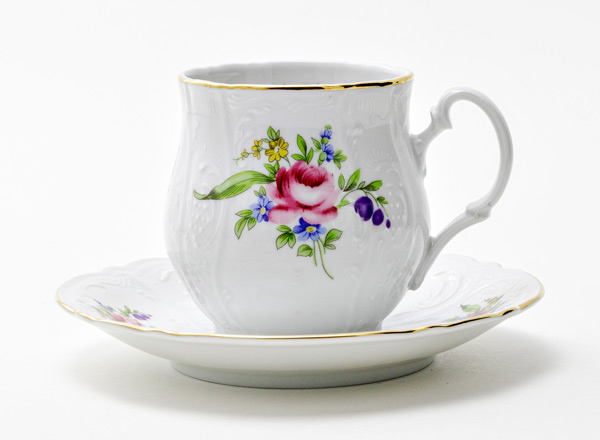 Cup and saucer tea Bernadotte Meissen bouquet Bernadotte JONES
