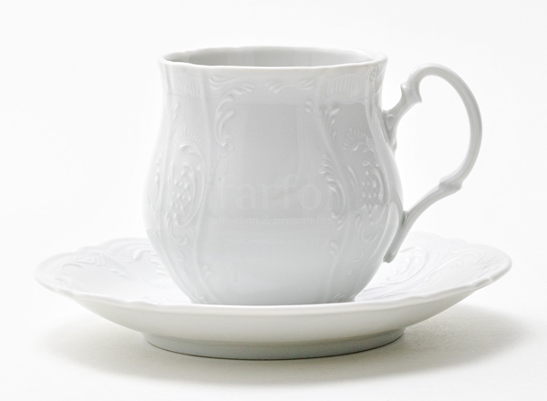 Cup and saucer tea Undecorated Bernadotte JONES
