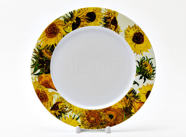 Plate shallow Sunflowers