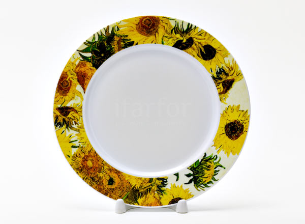 Plate dessert Sunflowers