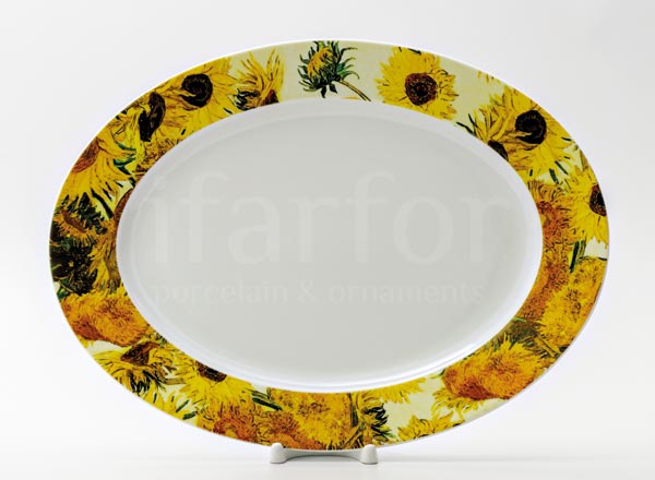 Dish/ platter oval Sunflowers CAIRO