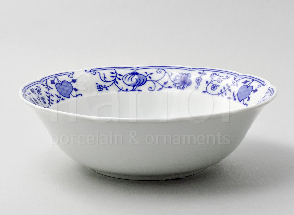 Salad bowl round Bulbous pattern. Zwiebelmuster Natalie