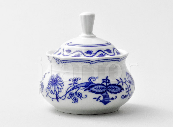 Sugar bowl Bulbous pattern. Zwiebelmuster Natalie