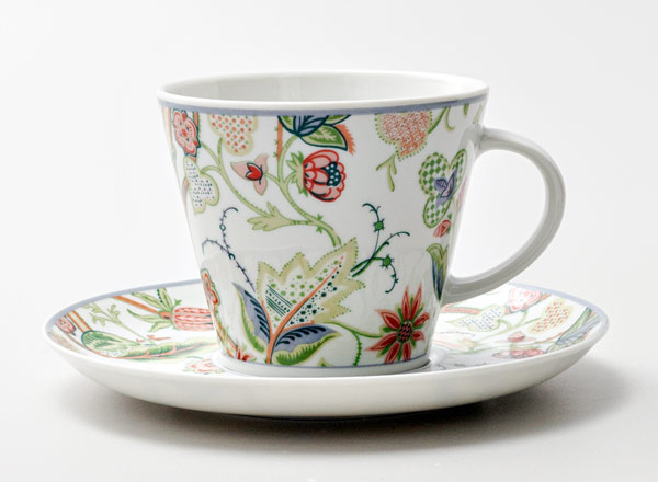 Cup and saucer tea Forest pattern TOM