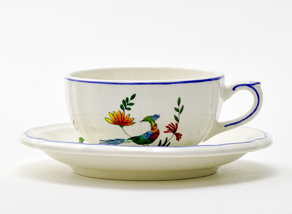 Cup and saucer tea OISEAUX PARADIS GIEN Rochelle