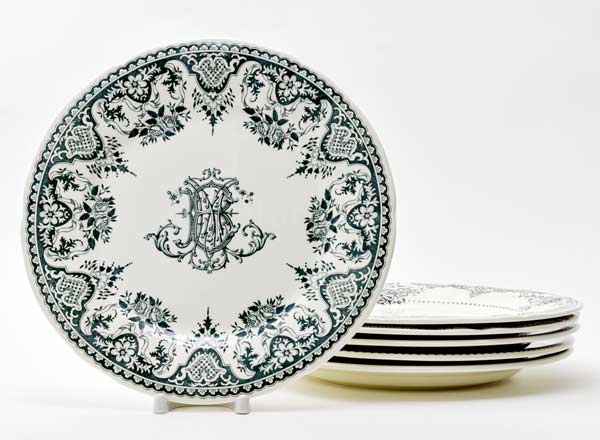Set of plates Table DEPAREILLEES GIEN Champagne