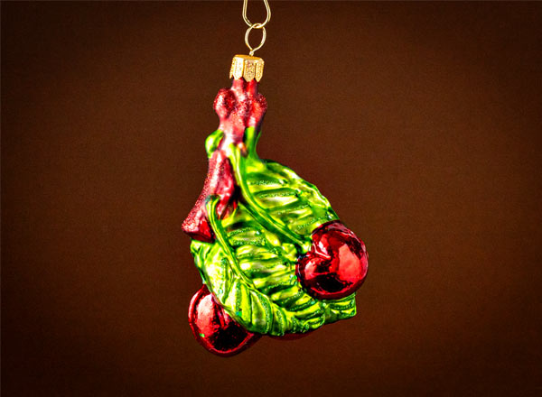 Christmas tree toy Berries and fruits. Cherries