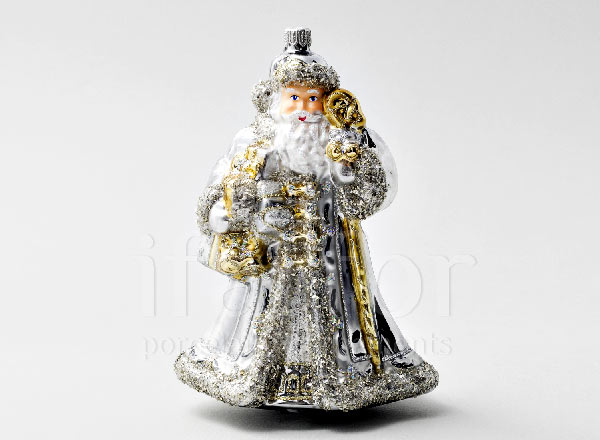 Елочная игрушка в подарочной коробке Дед Мороз с подарками