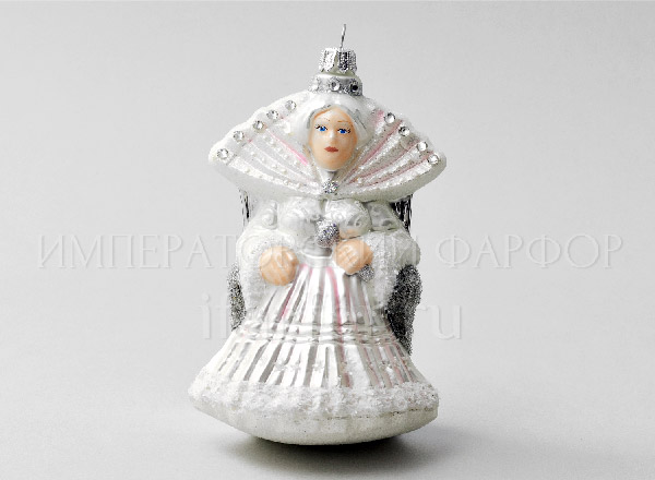 Christmas tree toy Snow queen with rhinestones