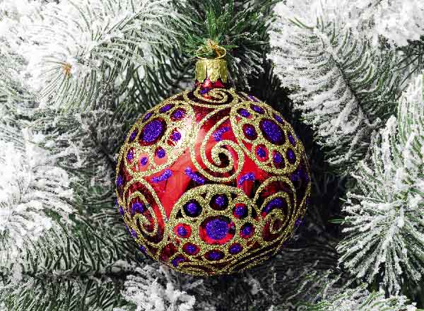 Christmas tree toy Ball Caruso Red shiny