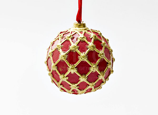Christmas tree toy Christmas ball Mesh gold red