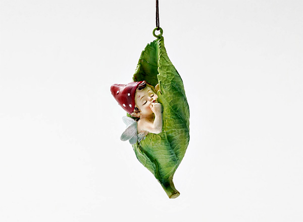 Christmas tree toy Baby fairy in a leaf 1