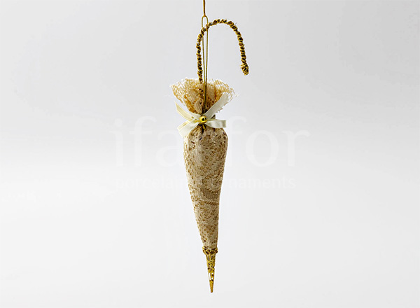 Christmas tree toy Umbrella with lace 2