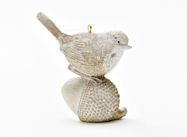 Christmas tree toy A bird on an acorn 1