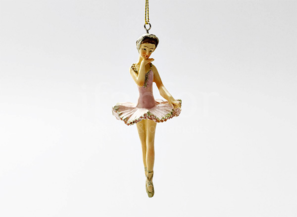 Christmas tree toy Ballerina in a pink dress 1