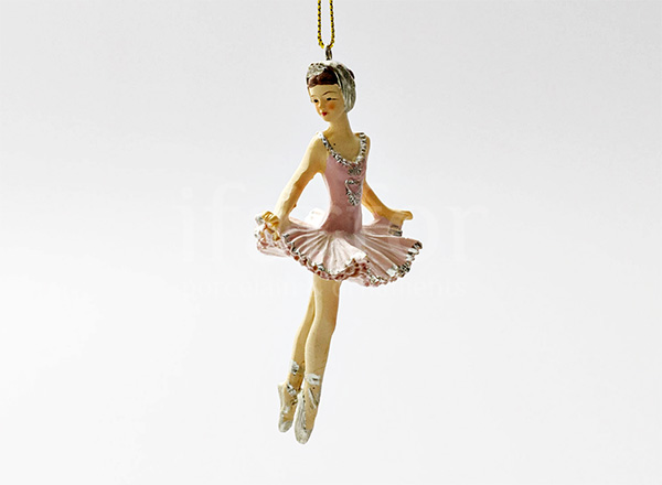 Christmas tree toy Ballerina in a pink dress 2