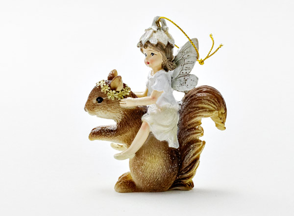 Christmas tree toy Baby fairy on squirrel