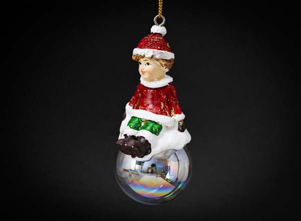 Christmas tree toy Boy on a ball