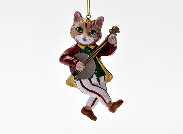 Christmas tree toy Kitten with banjo