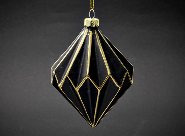 Christmas tree toy Multifaceted black rhombus 2