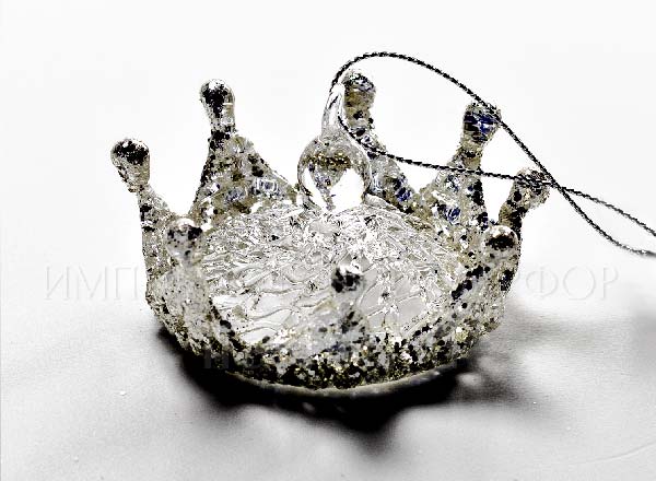 Christmas tree toy Crown Silver