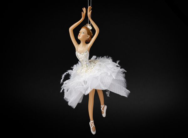 Christmas tree toy Ballerina in a white dress 2