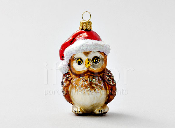 Christmas tree toy Owl Owlet in a hat