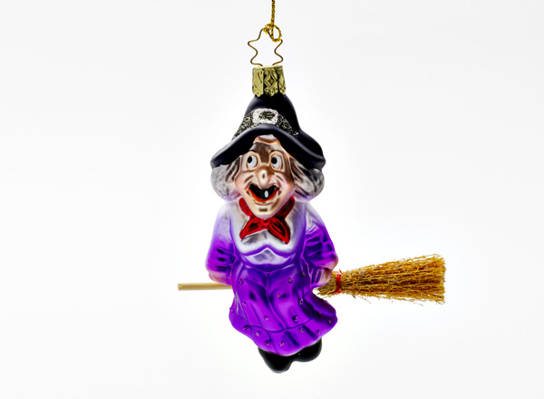 Christmas tree toy Witch on a broom