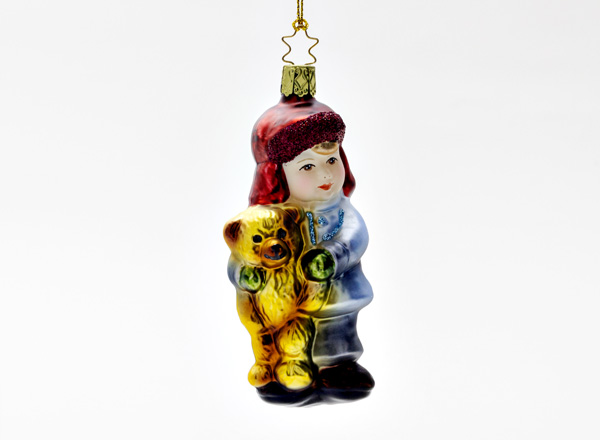 Елочная игрушка Невинные сердца. Мальчик с мишкой
