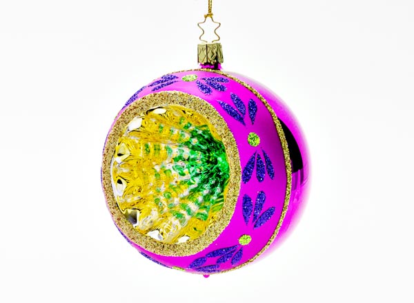 Christmas tree toy Pink reflector ball