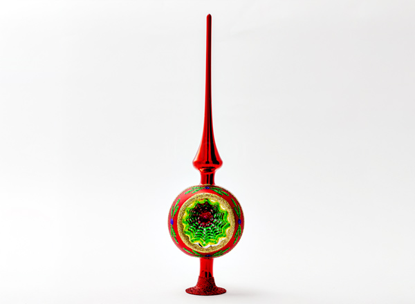 Christmas tree toy Christmas tree top Christmas glitter red