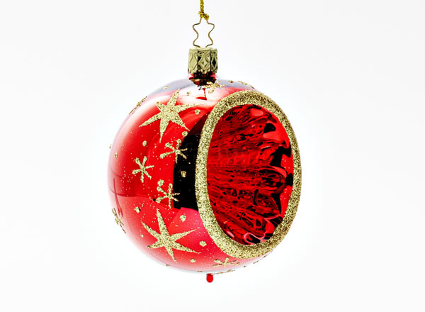 Christmas tree toy Reflector ball Sparkling red sky