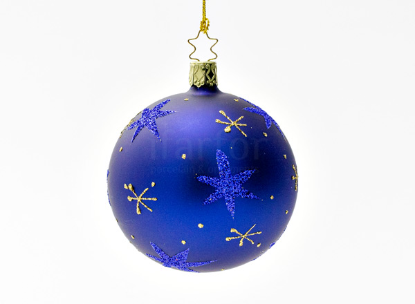 Christmas tree toy Christmas ball Sparkling sky dark blue