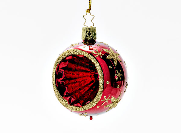 Christmas tree toy Reflector ball Sparkling red sky