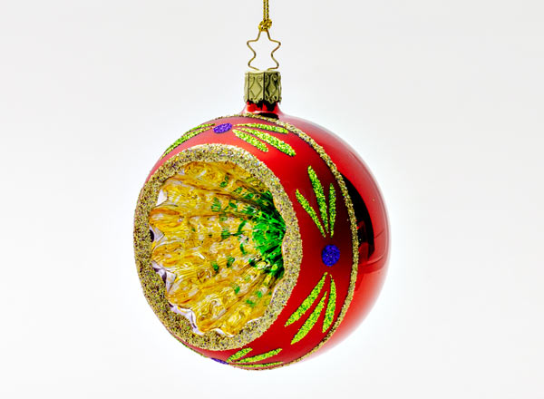 Christmas tree toy Red reflector ball
