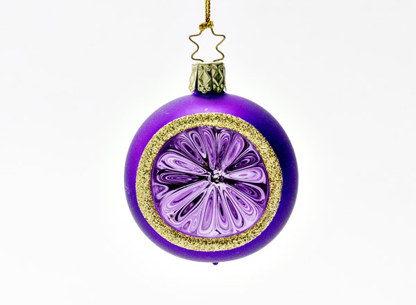 Christmas tree toy Reflector ball Shining luxury dark lilac