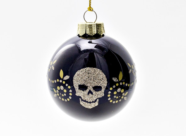 Christmas tree toy Christmas ball Skull black 1