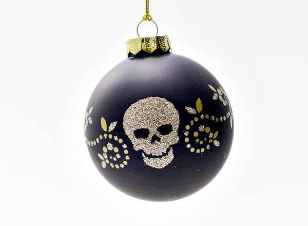 Christmas tree toy Christmas ball Skull black 2