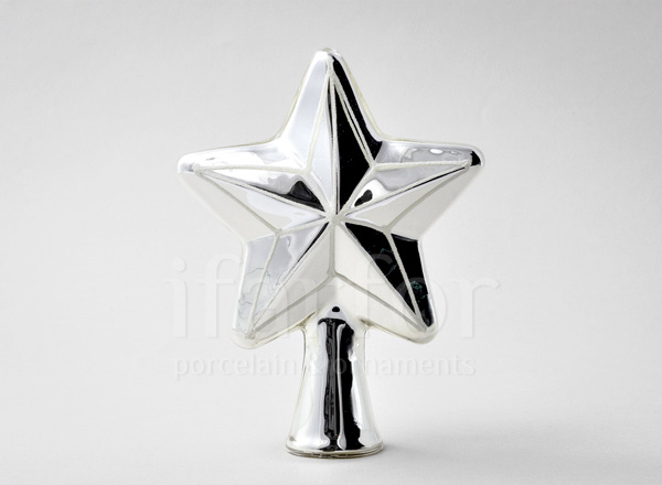 Christmas tree toy Christmas tree top Star Frosty silver