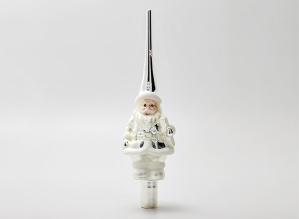 Christmas tree toy Christmas tree top Frosty silver. Father Frost