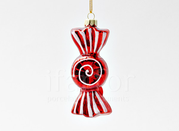 Christmas tree toy Round candy Red