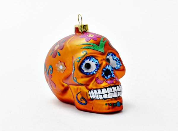 Christmas tree toy Skull orange