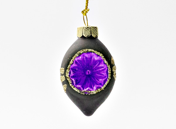 Christmas tree toy Mini reflector cone black and lilac